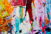 red blue and yellow abstract painting